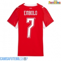 Camisa de time de futebol Suíça Breel Embolo #7 Replicas 1º Equipamento Feminina Mundo 2026 Manga Curta